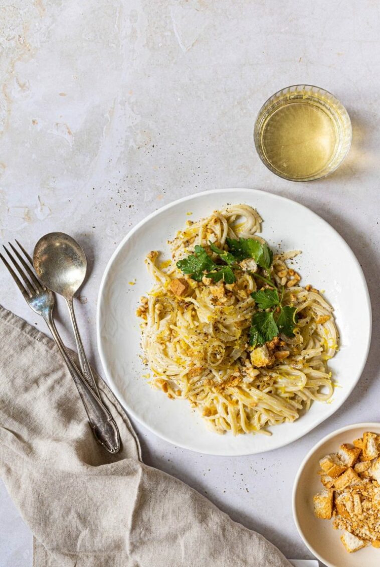 PÂTES CRÉMEUSES AU CITRON